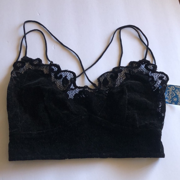 Free People-Velvet & Lace Bralette - Picture 8 of 14
